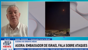 Daniel Zonshine, embaixador de Israel no Brasil, dá entrevista ao programa Tá na Roda