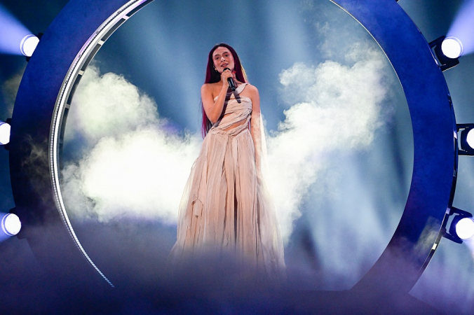 A cantora russo-israelense Eden Golan representando Israel com a música 