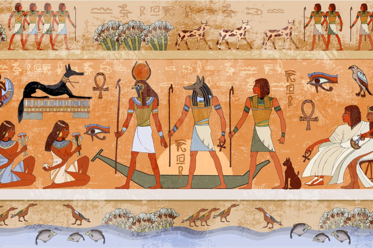 Os egípcios desenvolveram-se às margens do rio Nilo 
