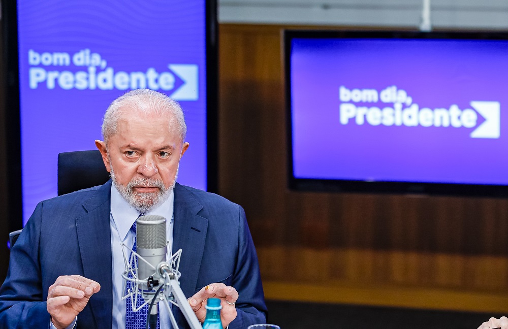 Presidente da República, Luiz Inácio Lula da Silva, durante Entrevista a emissoras de rádio
