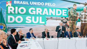 Luiz Inácio Lula da Silva, durante anúncio de medidas relacionadas ao Rio Grande do Sul, no Palácio do Planalto