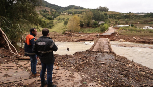 Áreas atingidas pela enchente em Bento Gonçalves