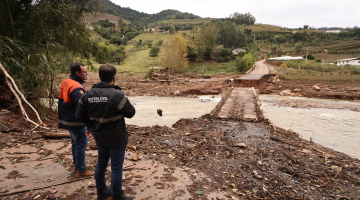 Áreas atingidas pela enchente em Bento Gonçalves