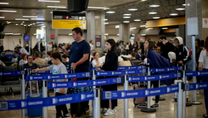 Movimentação de passageiros no Aeroporto Internacional de São Paulo em Guarulhos
