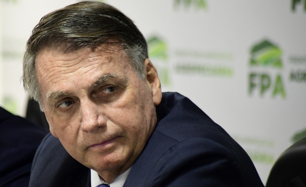 O ex-presidente Jair Bolsonaro (PL) participa de uma reunião da Frente Parlamentar da Agropecuária