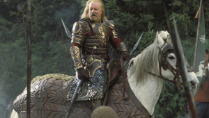 O ator Bernard Hill como Rei Théodon em "O Senhor dos Aneis: O Retorno do Rei"