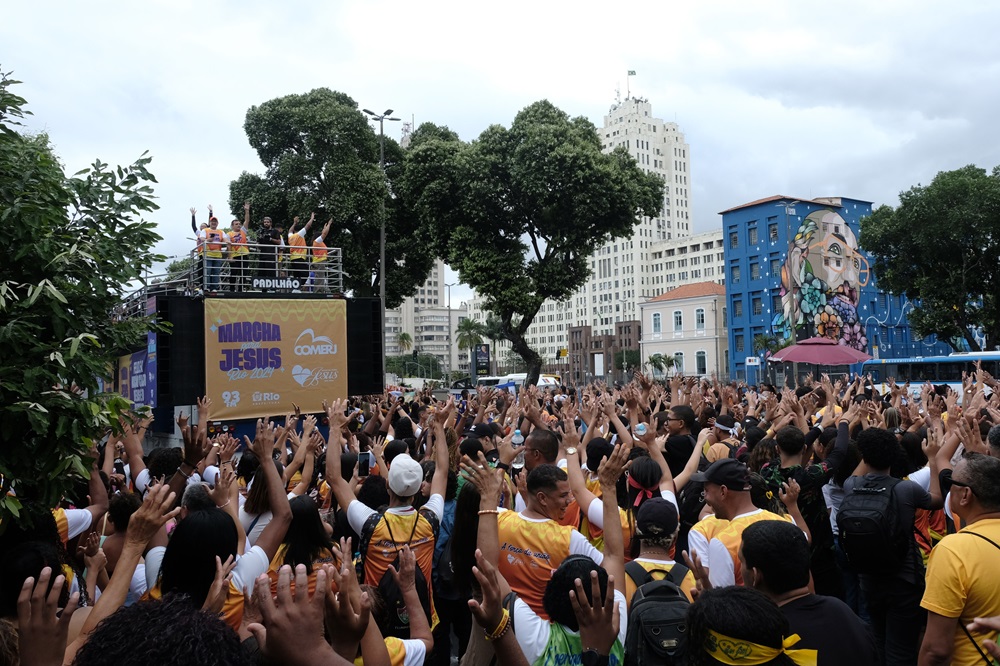 Marcha pra Jesus na Av. Presidente Vargas, no Centro do Rio