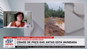Prefeita Vânia Brackmann fala à Jovem Pan sobre os danos causados pelas enchentes em Poço das Antas