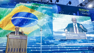 Lula discursa durante a cerimônia de abertura do abertura do fórum de investimentos FII Priority Summit