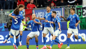 Seleção italiana comemora