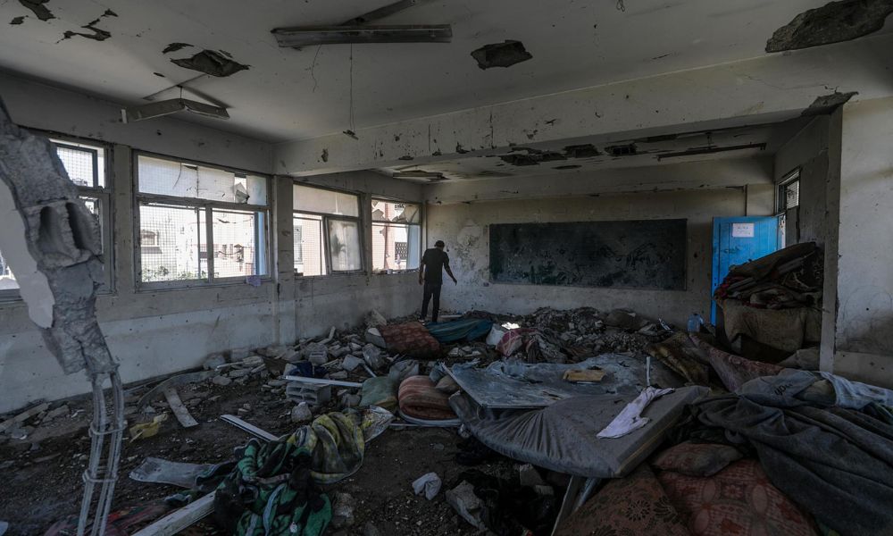 ataque de israel a escola em gaza