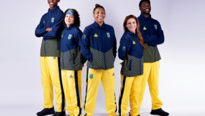 Time Brasil com uniformes para as Olimpíadas 2024