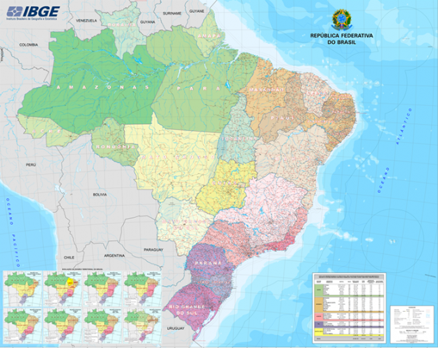 IBGE lança Mapas Políticos do Brasil com dados do Censo 2022