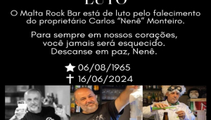 Homenagem a Carlos "Nenê" Monteiro publicada no perfil do Malta Rock Bar no Instagram
