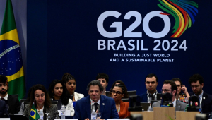 O Ministro da Economia do Brasil, Fernando Haddad, no G20