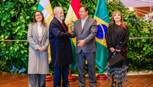 Presidente da República, Luiz Inácio Lula da Silva, durante reunião bilateral entre o Presidente do Estado Plurinacional da Bolívia, Luis Arce.