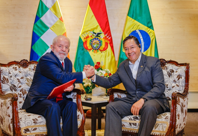 Presidente da República, Luiz Inácio Lula da Silva, durante reunião bilateralentre o Presidente do Estado Plurinacional da Bolívia, Luis Arce.