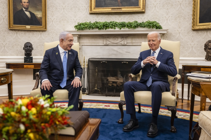 Netanyahu e Biden na Casa Branca