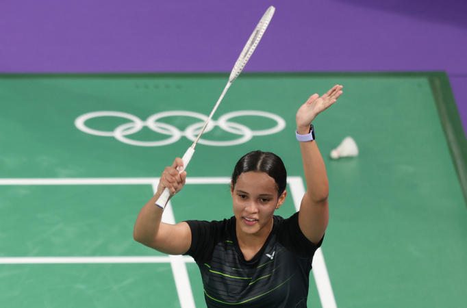 2024.07.29 - Jogos Olímpicos Paris 2024 - Badminton feminino - Juliana Viana Vieira contra Lo Sin Yan Happy, atleta de Hong Kong. - Foto: Luiza Moraes/COB