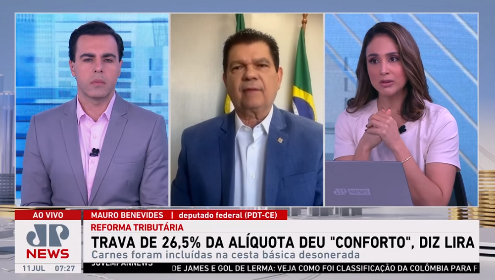 Mauro Benevides concede entrevista ao Jornal da Manhã para falar sobre a reforma tributária