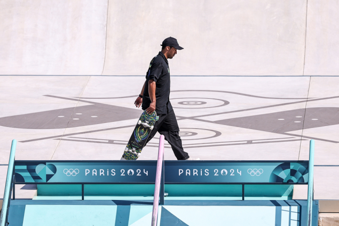 2024.07.29 - Jogos Olímpicos Paris 2024 - Qualificatória skate street masculino - Atleta Kelvin Hoefler - Foto: Miriam Jeske/COB