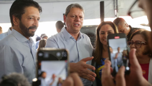 O governador Tarcísio de Freitas e o prefeito de São Paulo, Ricardo Nunes