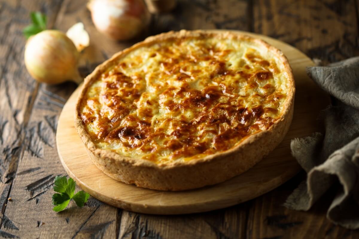 Quiche de alho-poró 