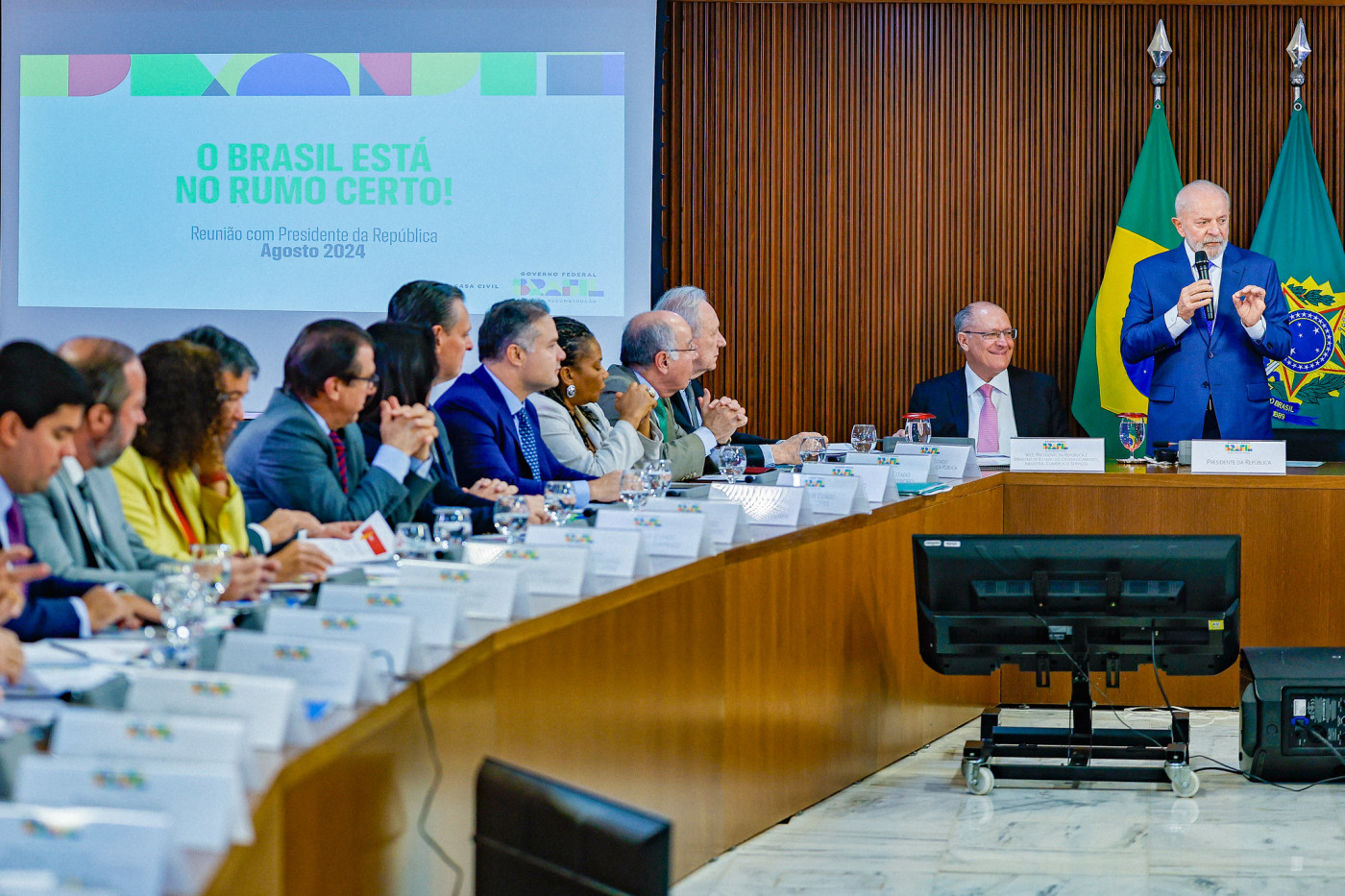 Presidente da República, Luiz Inácio Lula da Silva, durante reunião ministerial