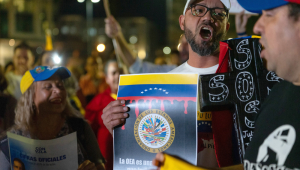 manifestação de venezuelanos