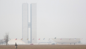 Fumaça de icêndios em Brasília