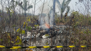 Avião caiu no Mato Grosso do Sul na manhã desta quinta-feira (15)