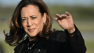 A vice-presidente dos EUA e candidata presidencial democrata Kamala Harris