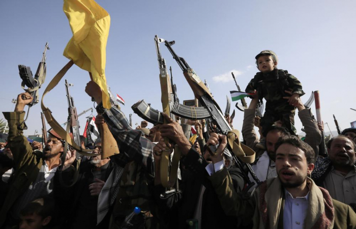 Protest in Sana'a in solidarity with Lebanese and Palestinian people