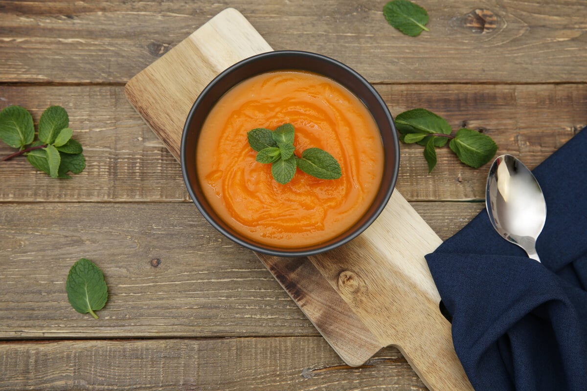 Sopa fria de cenoura  