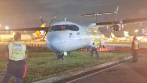 Avião na grama