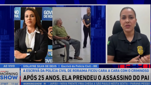 A policial Gislayne Silva de Deus deu entrevista ao Morning Show