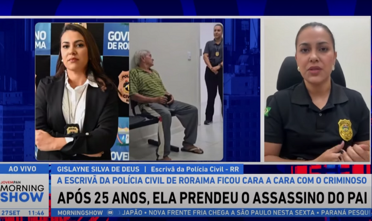 A policial Gislayne Silva de Deus deu entrevista ao Morning Show