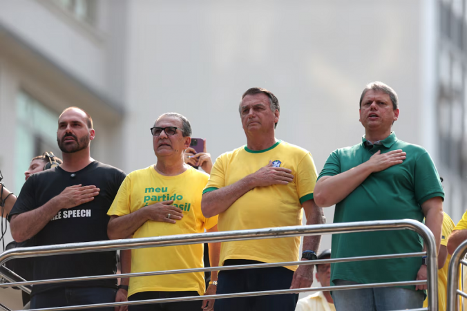 tarcisio e bolsonaro manifestacao