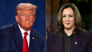 Trump x Kamala montagem