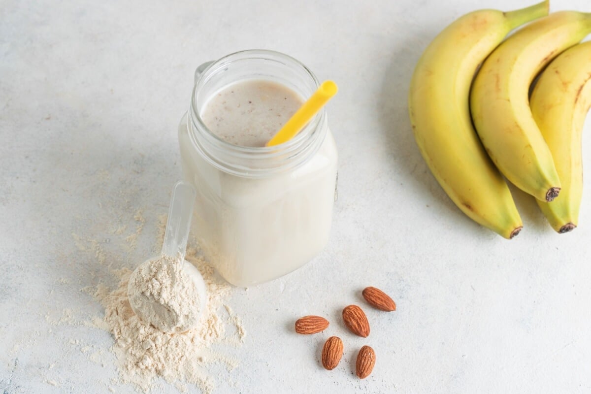 Smoothie de proteína com creatina 