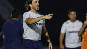 O técnico Luis Zubeldía após a vitória do São Paulo sobre o Vasco