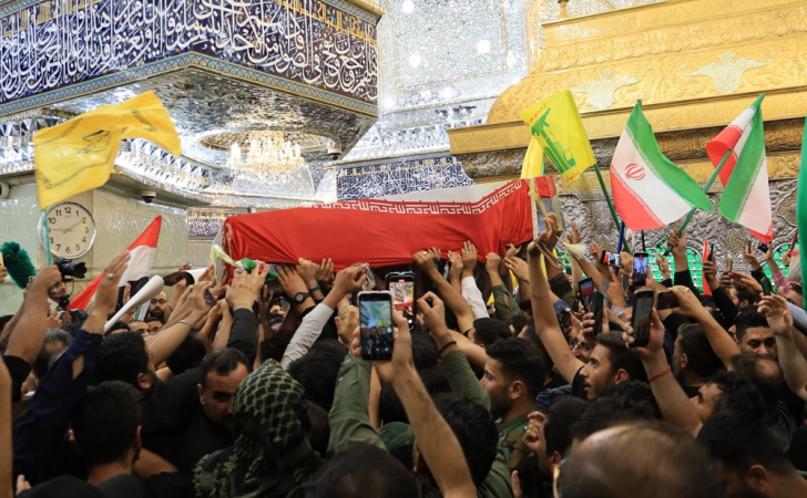 Funeral of former IRGC commander Abbas Nilforoushan in Karbala