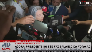 Cármen Lúcia dá entrevista sobre as eleições deste ano