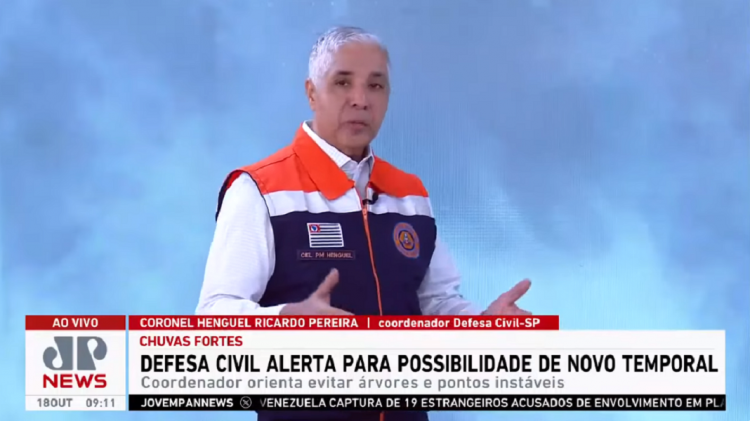 coronel Henguel Ricardo Pereira, coordenador da Defesa Civil de SP