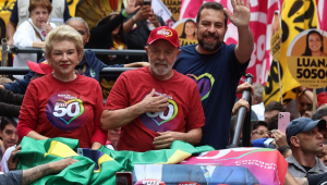 CAMINHADA BOULOS E LULA NA PAULISTA