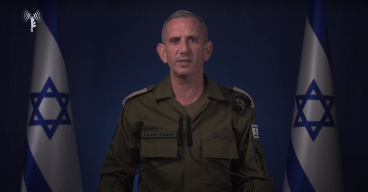 O porta-voz do Exército de Israel, Daniel Hagari,