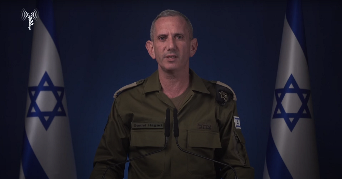 O porta-voz do Exército de Israel, Daniel Hagari,