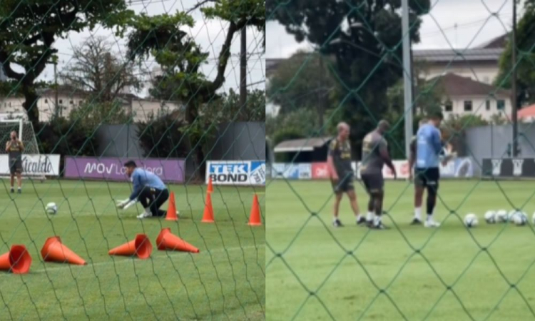 João Paulo faz treino com bola e se aproxima do retorno ao Santos após lesão no tendão