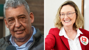 Sebastião Melo, do MDB, e Maria do Rosário, do PT