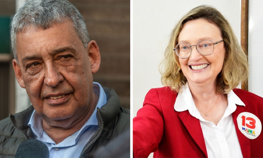 Sebastião Melo, do MDB, e Maria do Rosário, do PT